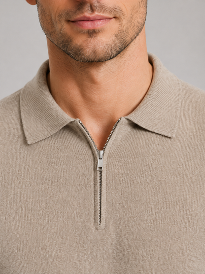 Lockwood | Men's Quarter Zip Polo Jumper