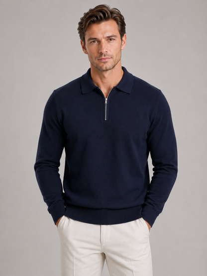 Lockwood | Men's Quarter Zip Polo Jumper