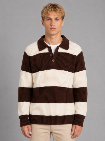 Osbourne | Men's Striped Polo Jumper