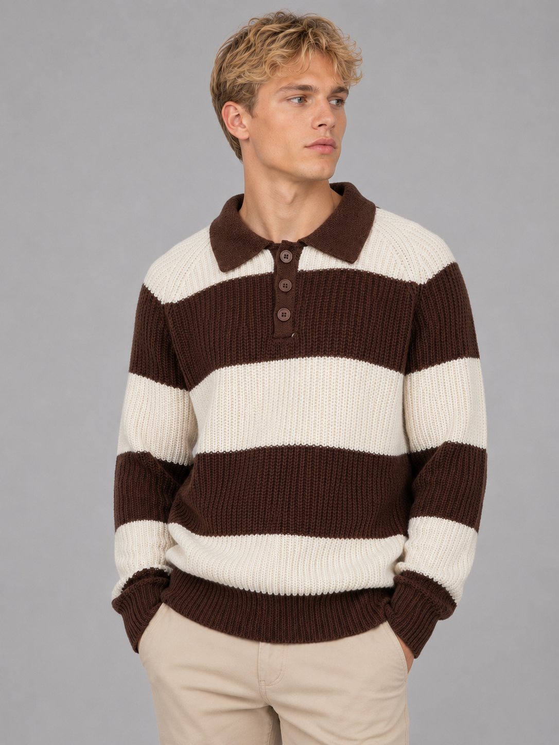 Osbourne | Men's Striped Polo Jumper