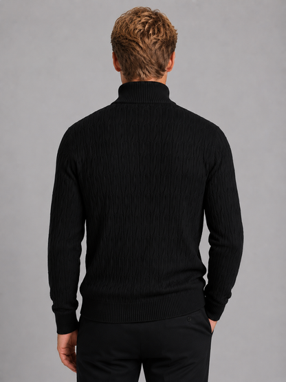 Ewan | Men's Textured Quarter Zip Jumper