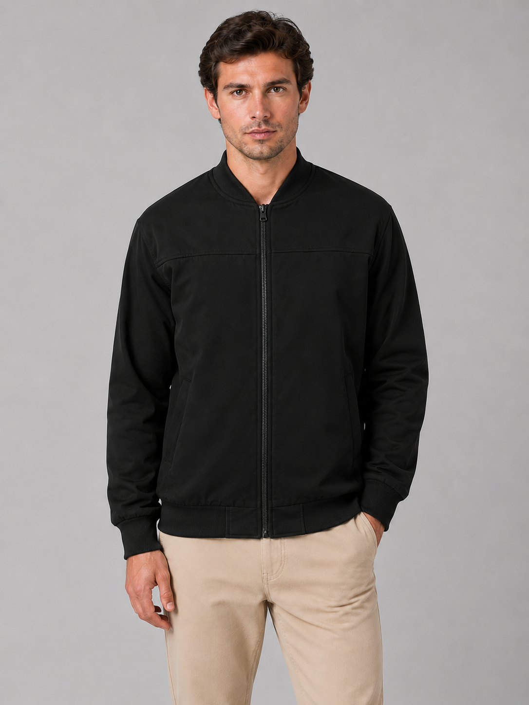Aidan | Men's Zip Bomber Jacket