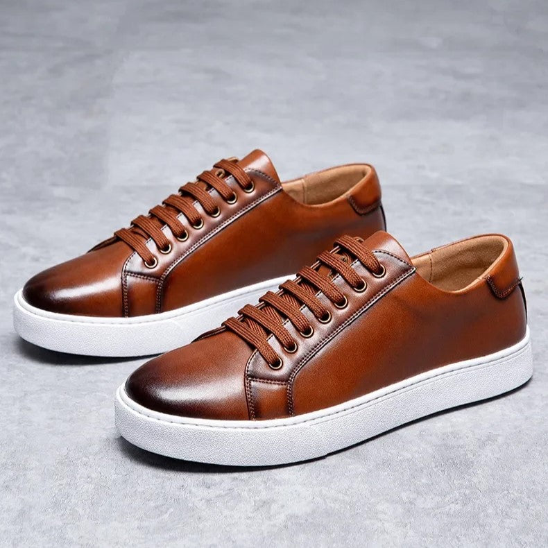 Redmond | Men's Leather Lace-Up Trainers