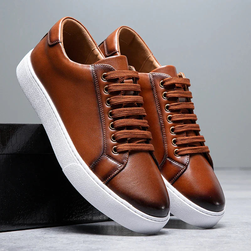 Redmond | Men's Leather Lace-Up Trainers