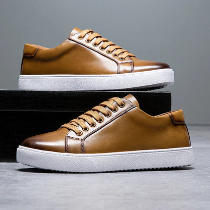 Redmond | Men's Leather Lace-Up Trainers