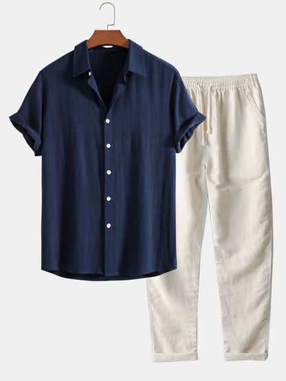 Marlon | Men's Short Sleeve Shirt and Trouser Co-Ord Set