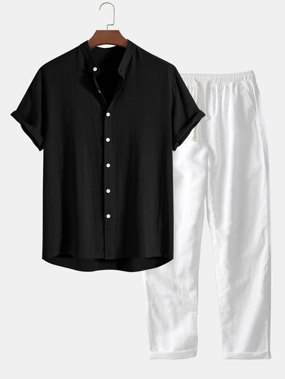 Marlon | Men's Short Sleeve Shirt and Trouser Co-Ord Set