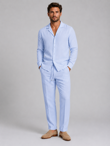 Malcolm | Men's Linen Style Shirt and Trouser Set