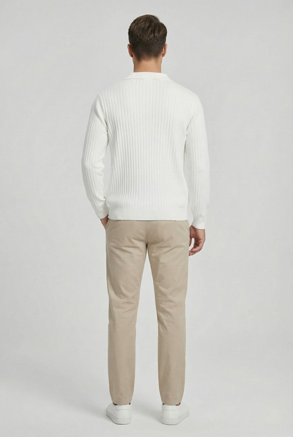 Shawn | Men's Long Sleeve V-Neck Polo