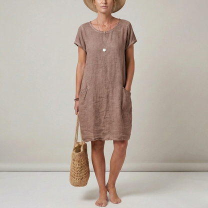 Fern | Women's Short Sleeve Pocket Mini Dress