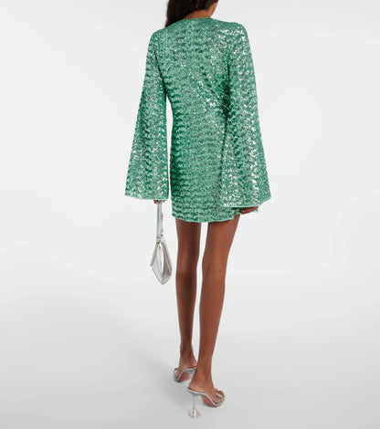 Lily | Women's Sequin Long Sleeve Mini Dress