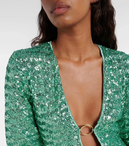 Lily | Women's Sequin Long Sleeve Mini Dress