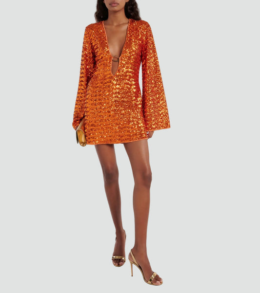 Lily | Women's Sequin Long Sleeve Mini Dress