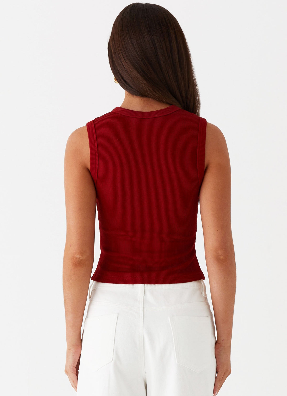 Lucy | Women's Ribbed Button Tank Top