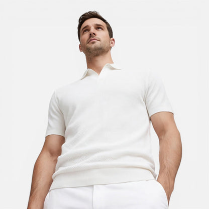 Sterling | Men's Textured Knit Polo Shirt