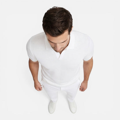 Sterling | Men's Textured Knit Polo Shirt