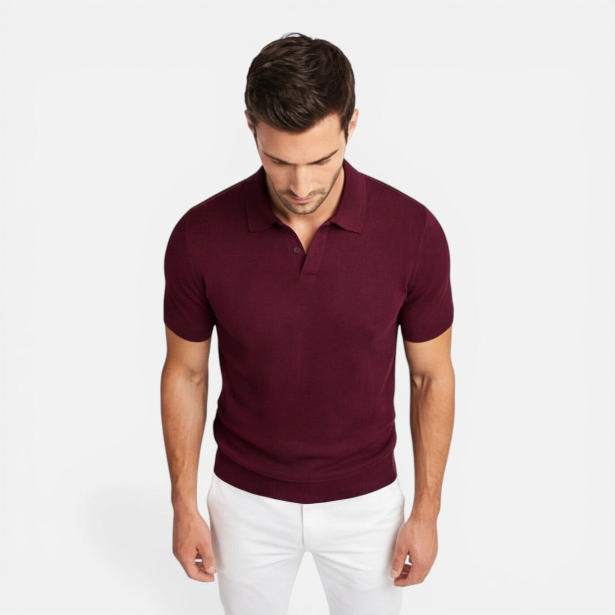 Sterling | Men's Textured Knit Polo Shirt