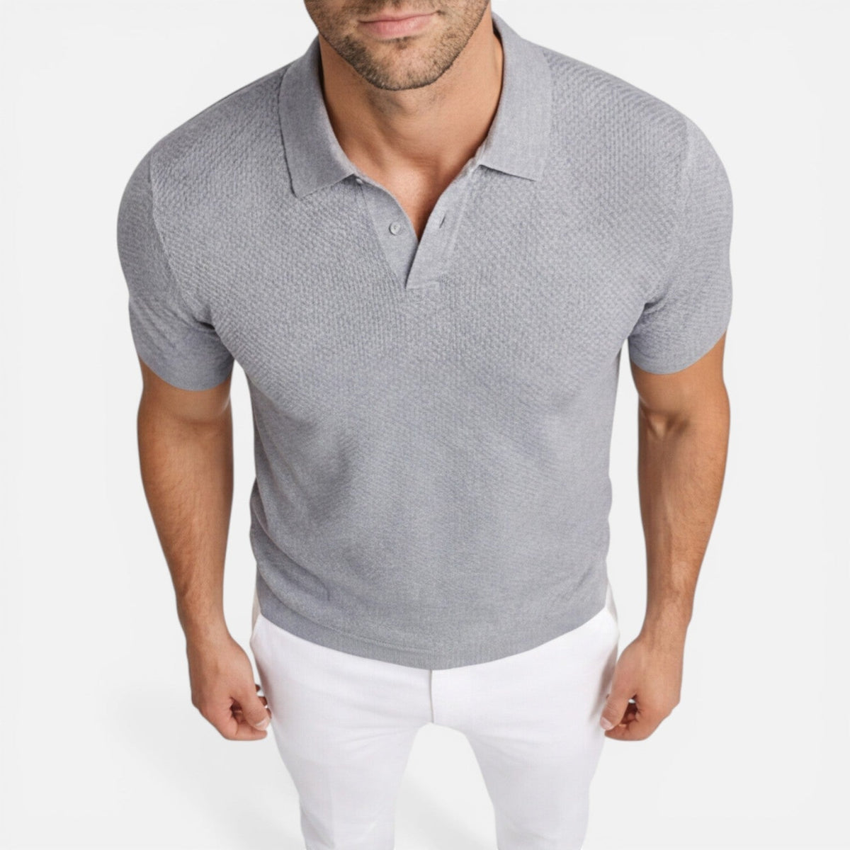 Sterling | Men's Textured Knit Polo Shirt