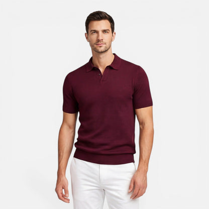 Sterling | Men's Textured Knit Polo Shirt