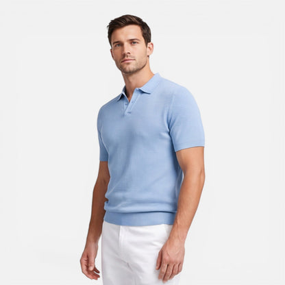 Sterling | Men's Textured Knit Polo Shirt