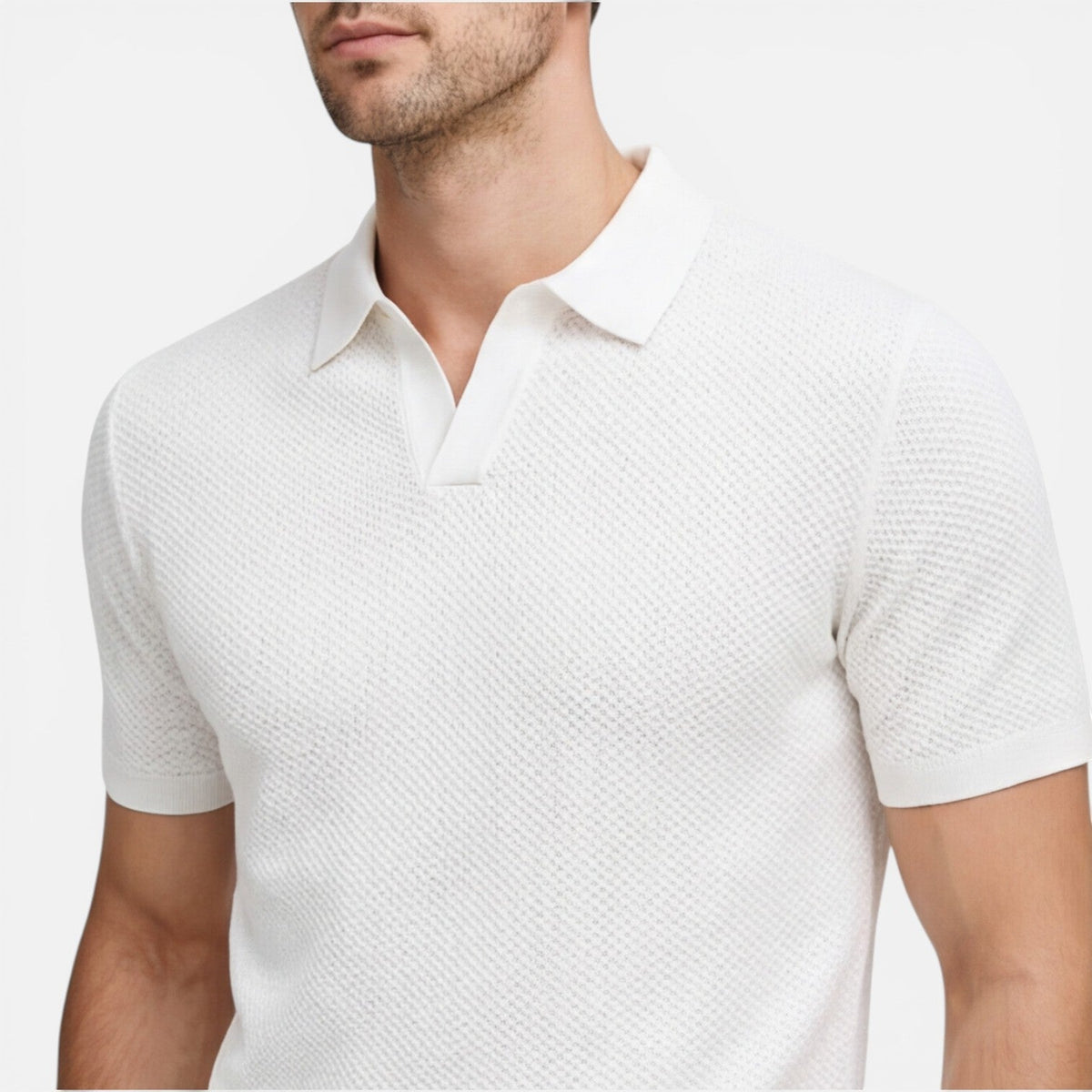 Sterling | Men's Textured Knit Polo Shirt