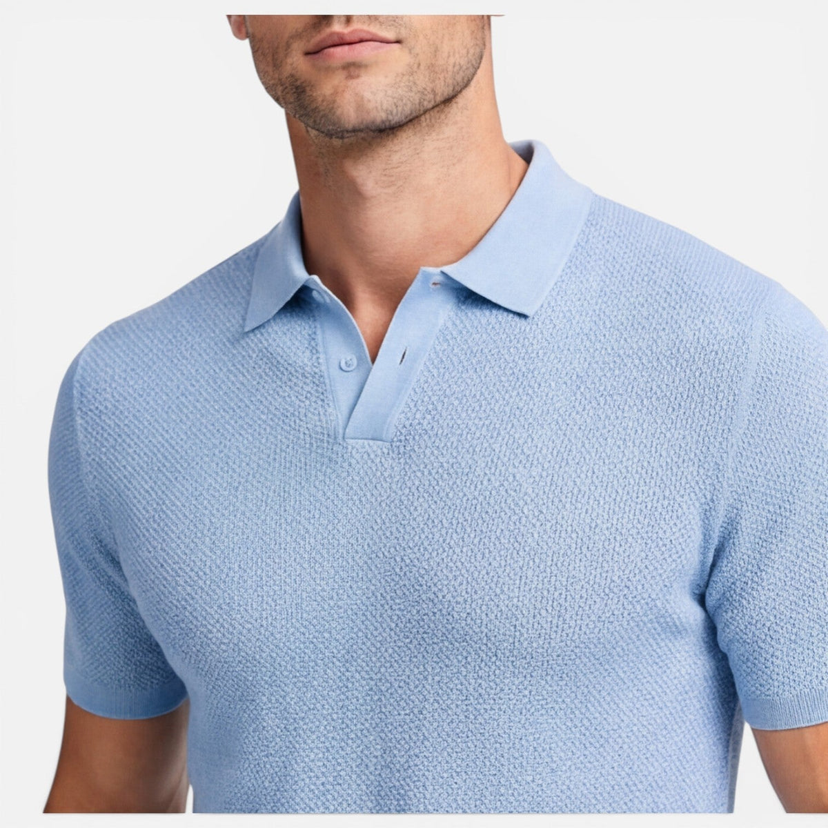 Sterling | Men's Textured Knit Polo Shirt