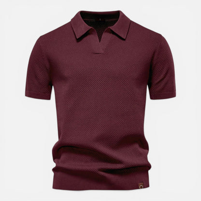 Sterling | Men's Textured Knit Polo Shirt