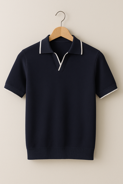 Rupert | Men's Contrast Trim Knit Polo
