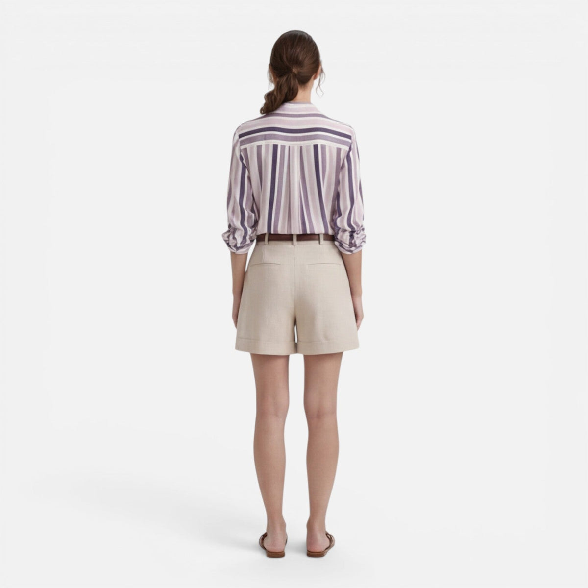 Camille | Women's Vertical Stripe Summer Blouse