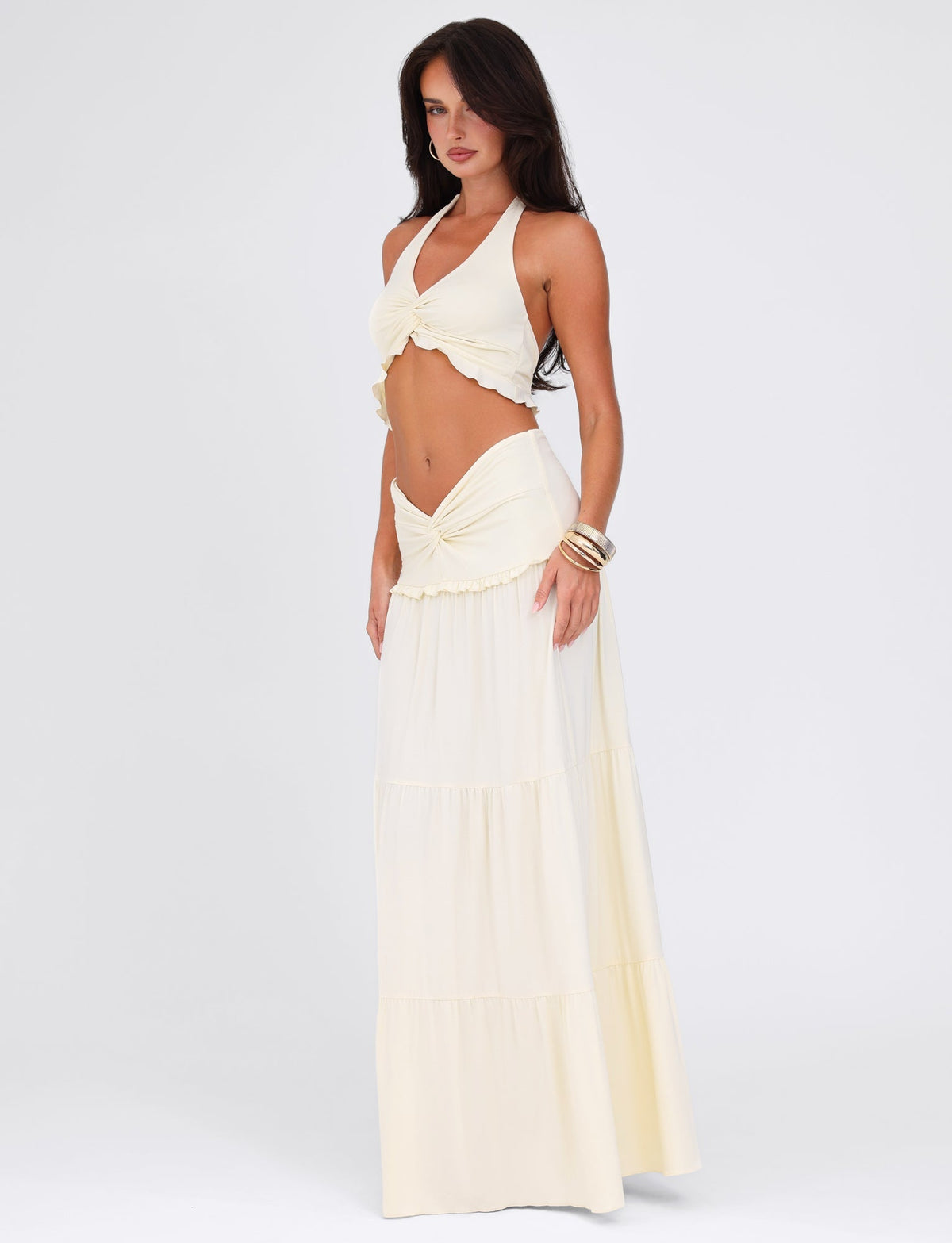 Elowen | Women's Halter Top and Maxi Skirt Set