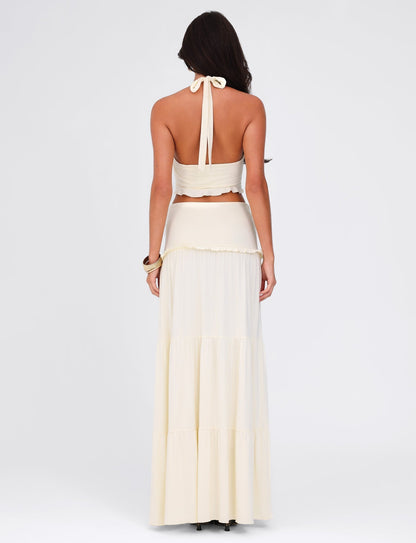 Elowen | Women's Halter Top and Maxi Skirt Set