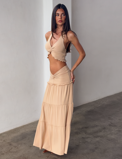 Elowen | Women's Halter Top and Maxi Skirt Set