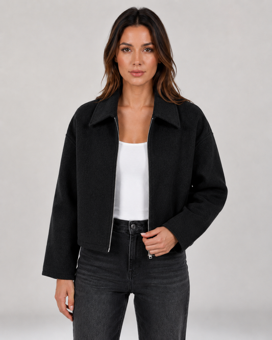 Greer | Women's Cropped Zip Up Jacket