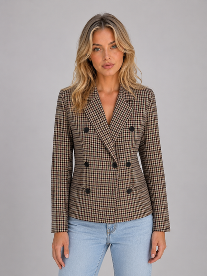 Prudence | Women's Checked Double Breasted Blazer