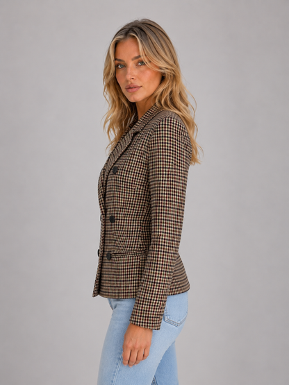 Prudence | Women's Checked Double Breasted Blazer