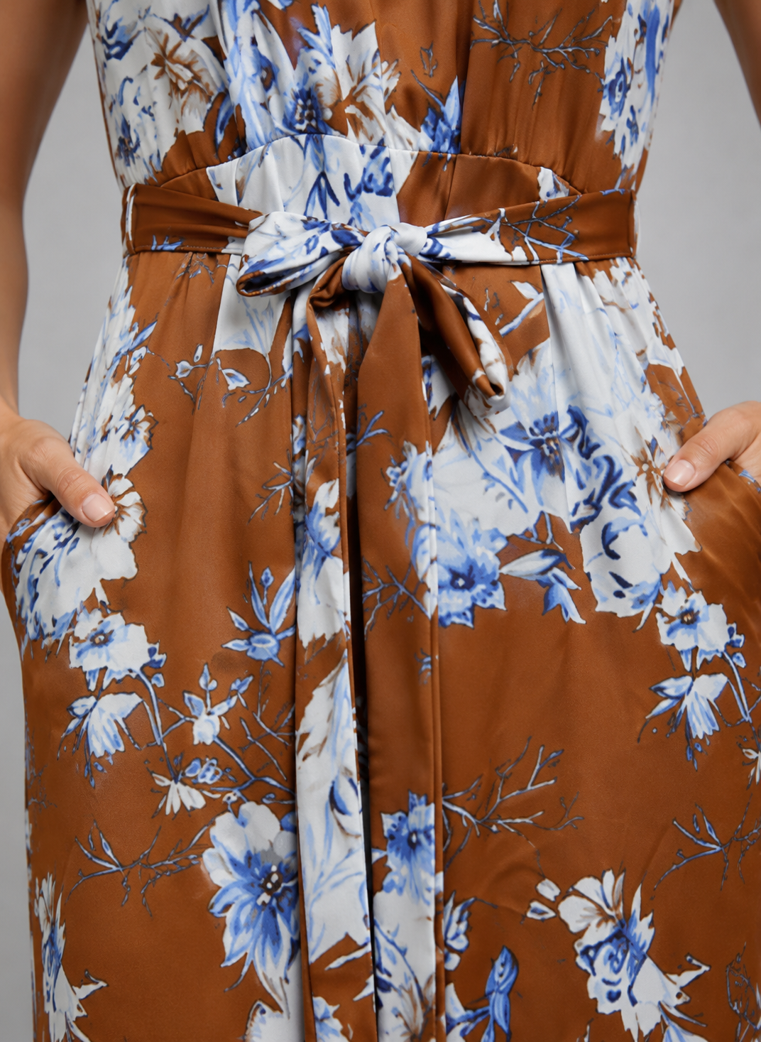 Marisol | Women's Floral Halter Wide Leg Jumpsuit