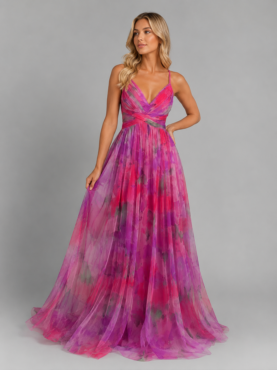 Aveline | Women's Floral V-Neck Maxi Dress