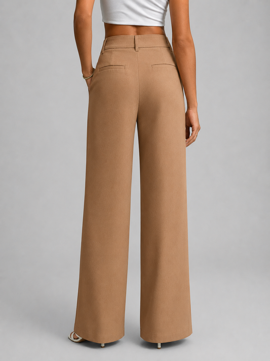 Winnie | Women's High Waisted Wide Leg Trousers