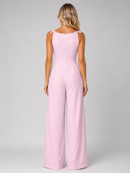 Imelda | Women's Jacquard Wide Leg Jumpsuit