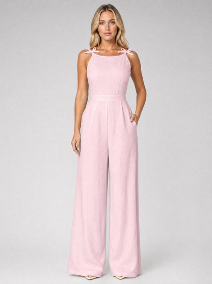 Imelda | Women's Jacquard Wide Leg Jumpsuit