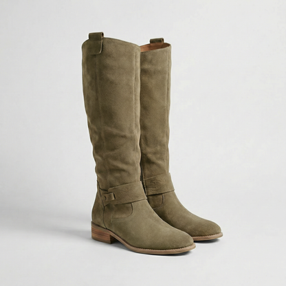 Rowena | Women's Suede Look Slouch Boots