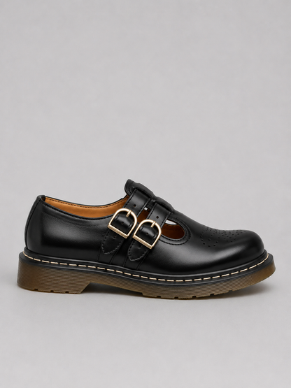 Etta | Women's Double Buckle Mary Jane Flats