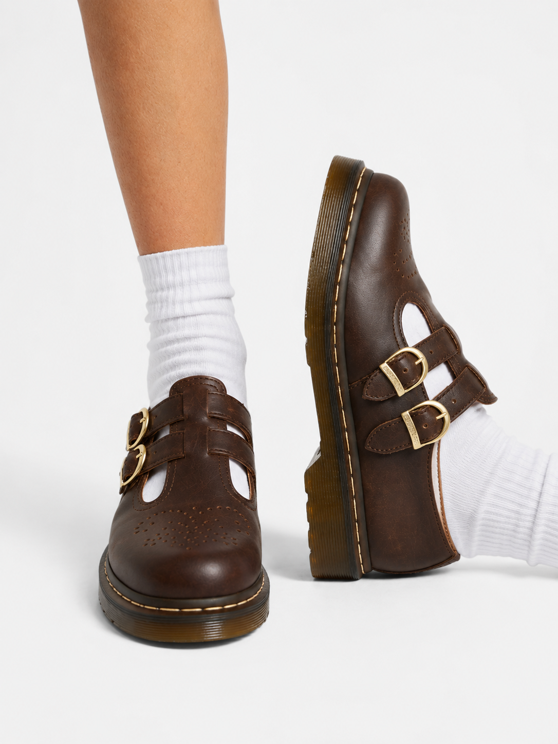 Etta | Women's Double Buckle Mary Jane Flats
