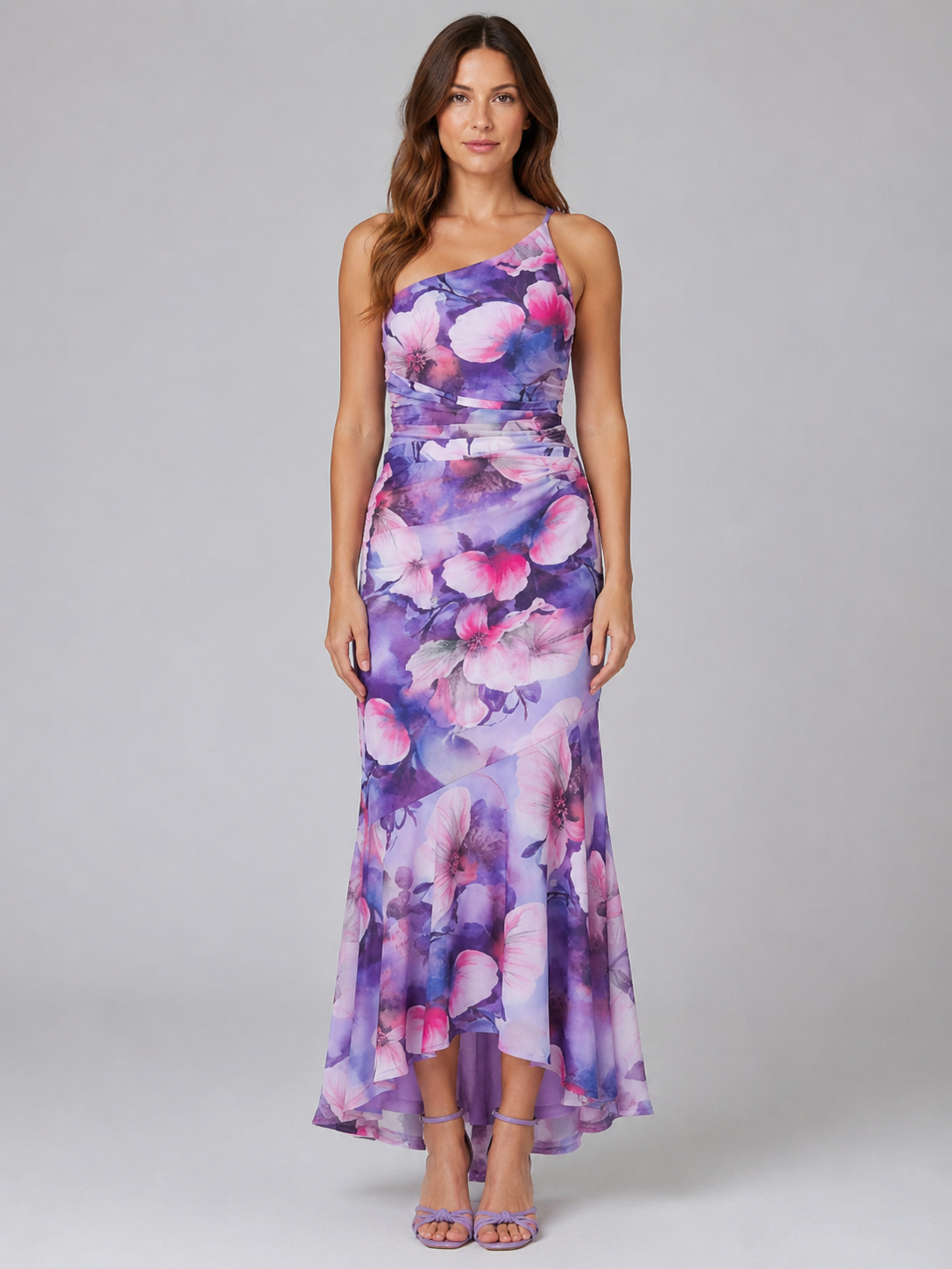 Violetta | Women's One Shoulder Floral Maxi Dress