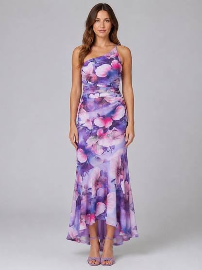 Violetta | Women's One Shoulder Floral Maxi Dress