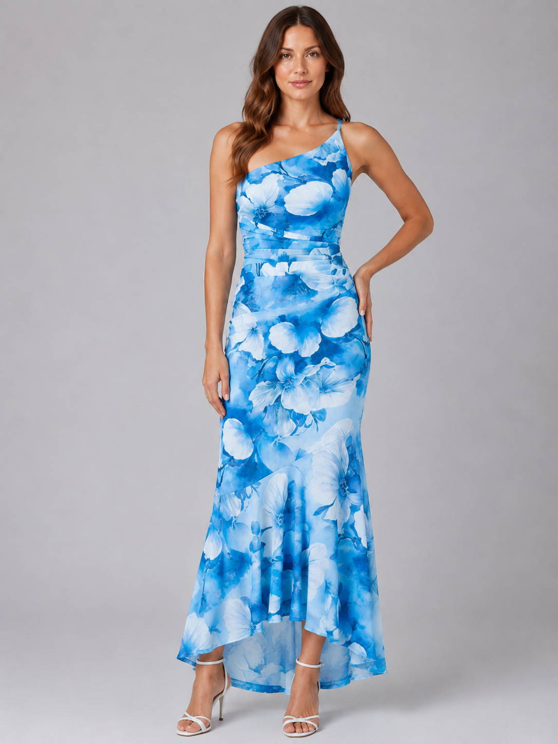 Violetta | Women's One Shoulder Floral Maxi Dress