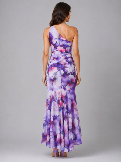 Violetta | Women's One Shoulder Floral Maxi Dress