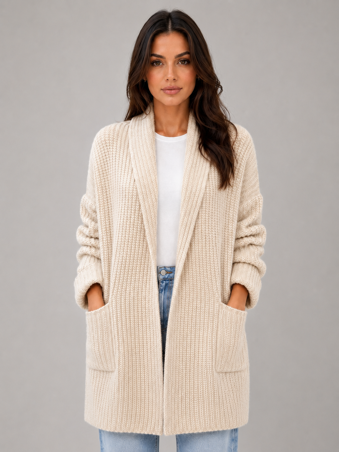 Edith | Women's Open Front Longline Cardigan