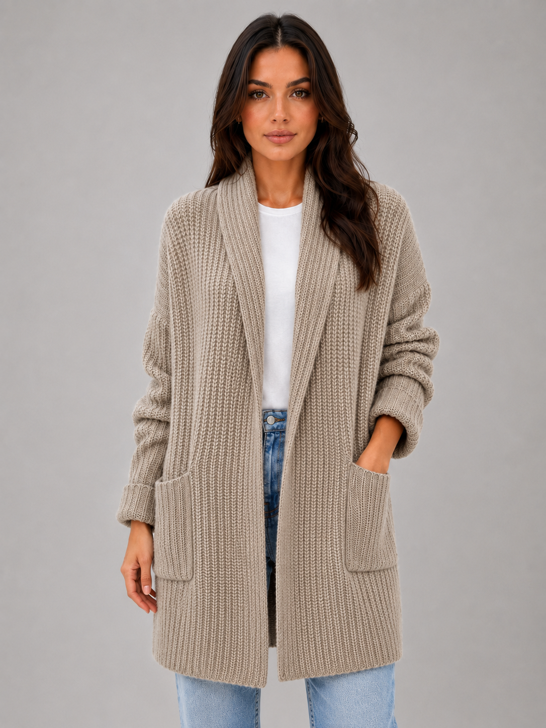 Edith | Women's Open Front Longline Cardigan