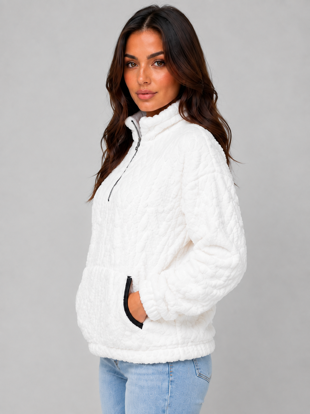 Astrid | Women's Plush Half Zip Pullover